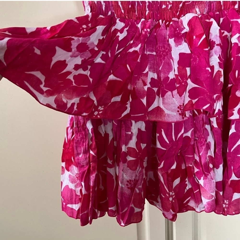Tiare Hawaii Olivia NWT Skirt Fiji Flowers Pink & White - Size M / L 🩷 - Picture 6 of 9